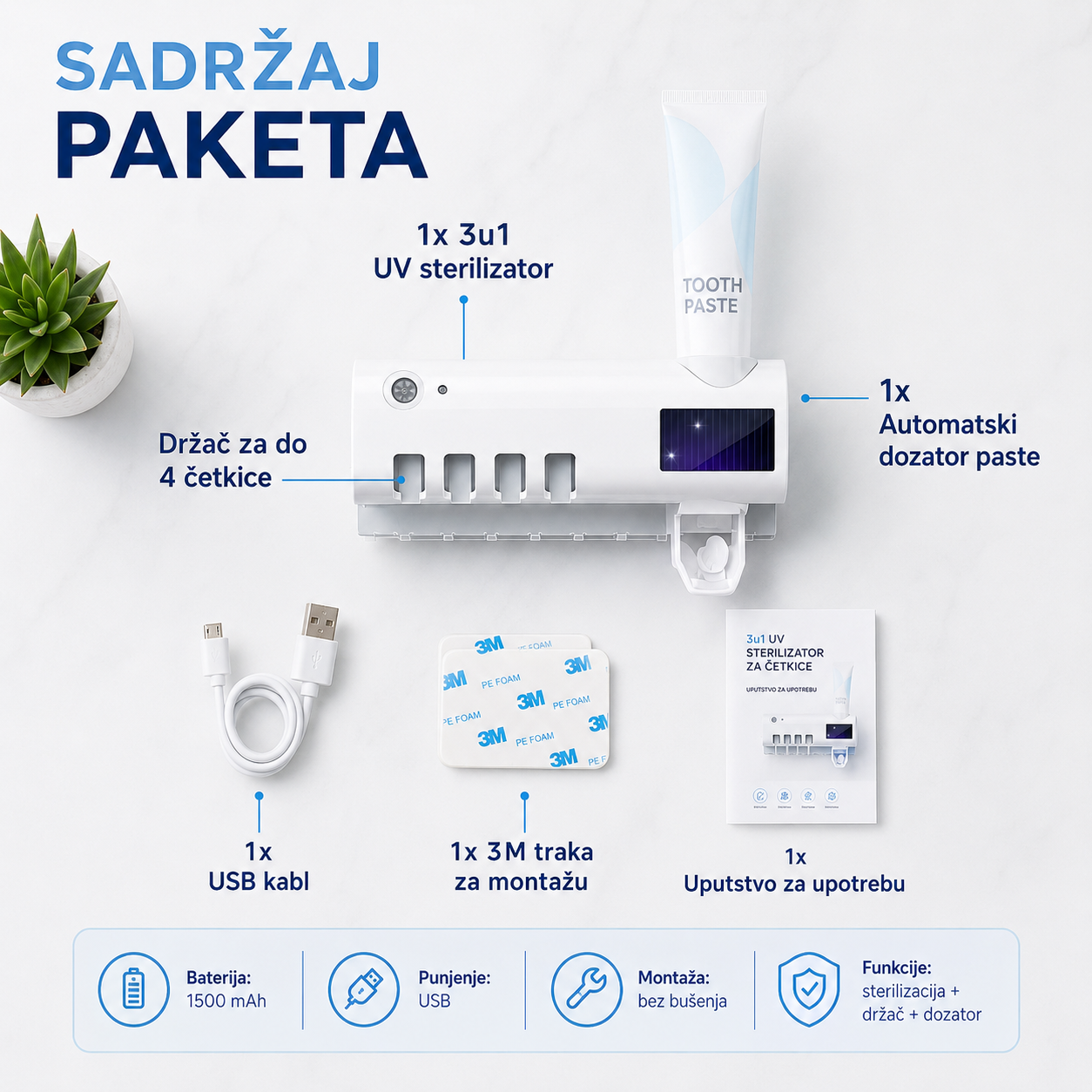 Sterilizator četkica sterilizator četkica — prednja strana