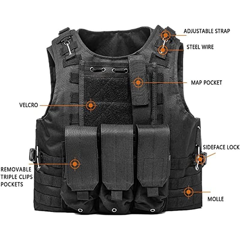 taktički prsluk airsoft — prednja strana