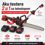 Teleskopska Aku Testera 30 cm + 2 Baterije
