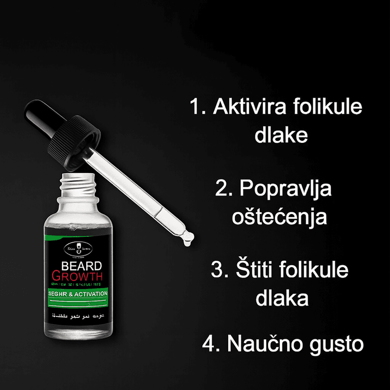 ulje za rast brade — prednja strana