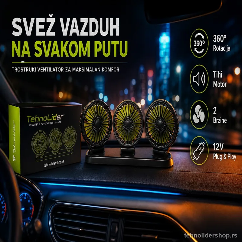 Ventilator za auto trostruki Ventilator za auto trostruki