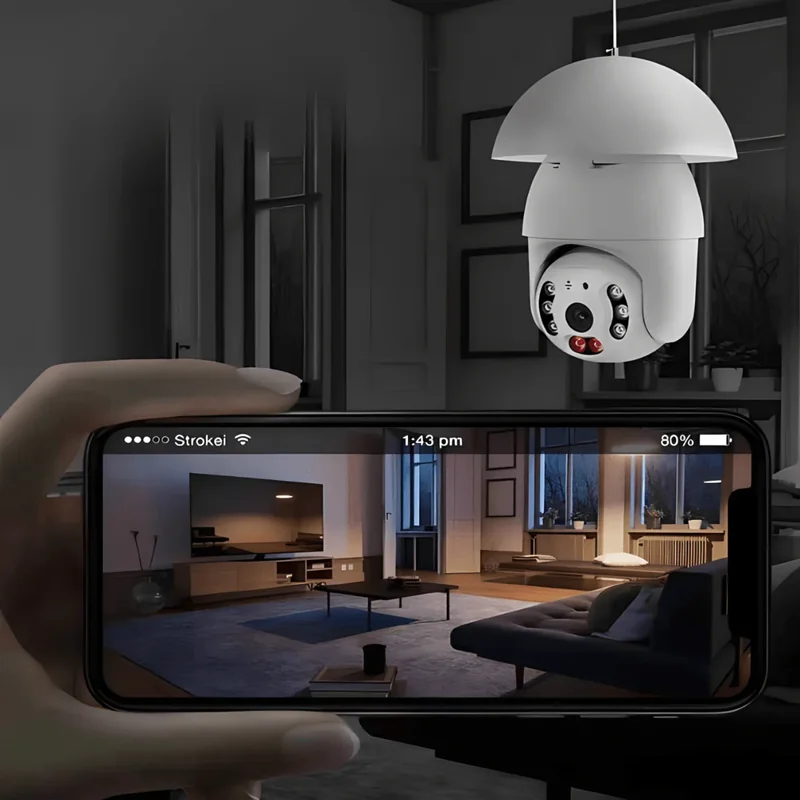 WiFi sijalica kamera E27 — u upotrebi