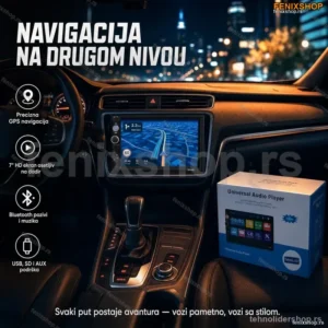 2DIN Multimedia 7010G — 7" Ekran, GPS Navigacija, Mirror Link, Blenda