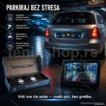 2u1 Ram za Tablice sa Parking Senzorom i Kamerom — Sigurno Parkiranje