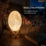 3D Mesec Lampa — Punjiva Noćna Lampa sa Dodirom i LED Svetlom