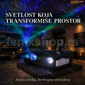 3u1 Laserski svetlosni efekat 60W sa DMX kontrolom