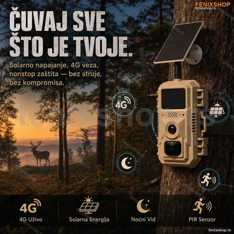 4G Solarna Lovačka Kamera Trail 4G Solarna Lovačka Kamera Trail