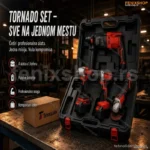 4u1 Tornado Set Alata u Koferu – Aku Bušilica, Brusilica, Odvijač i Šrafilica