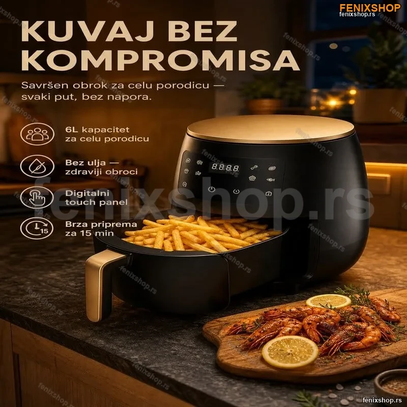 Air Fryer Friteza Na Vruć Vazduh 6L Air Fryer Friteza Na Vruć Vazduh 6L