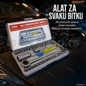 AIWA Komplet Gedora 40 Delova – Set za Kuću i Auto sa Keferom