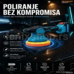 Aku Ekscentrična Polirka za Auto – Bežično Poliranje s 2 Baterije 128V