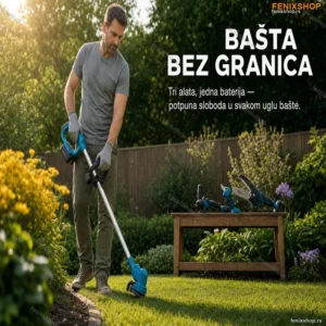 Aku makaze, testera i trimer set 3 u 1 — bežični alat za baštu na bateriju