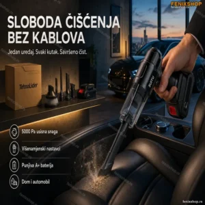 Aku Ručni Usisivač sa Nastavcima – Bežično Čišćenje Doma i Automobila