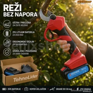 Akumulatorske makaze za orezivanje voca 21v + dve baterije