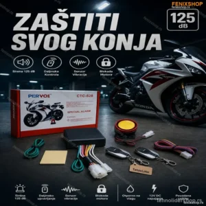 Alarm za Motor i Skuter Pervoi CTC 528 – Daljinsko Upravljanje i Sirena 125 dB