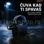 Alarmni katanac sa glasnim upozorenjem i 3 ključa