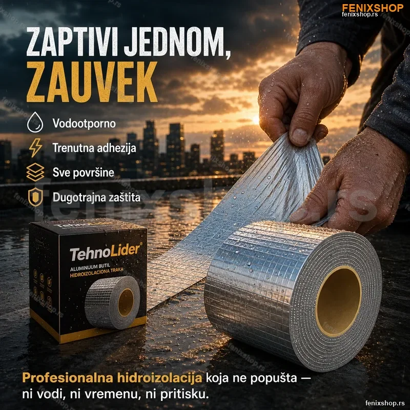 Aluminijumska Butil Traka za Hidroizolaciju – Supersnažna Lepljiva Traka Aluminijumska Butil Traka za Hidroizolaciju – Supersnažna Lepljiva Traka