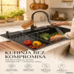 Aqualy Multi Sudopera Classic — Nerđajući Čelik sa Daskom i Cediljkom