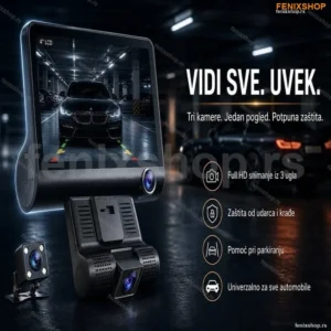 Auto kamera 3 u 1 Auto kamera Full HD unutrasnja i zadnja