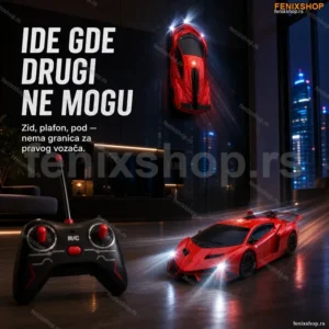 Auto na Daljinski koji Ide po Zidu i Plafonu – Wall Climber RC Autić
