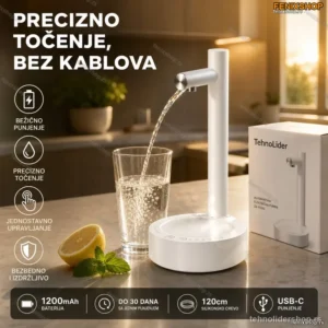 Automatska Električna Pumpa za Vodu – USB-C Punjenje, 4 Nivoa Doziranja