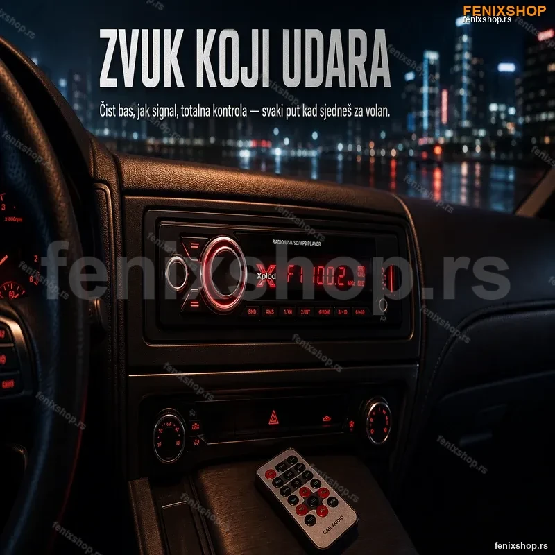 AutoMusic Auto Radio MP3 Plejer 4×60W sa USB i SD Karticom AutoMusic Auto Radio MP3 Plejer 4×60W sa USB i SD Karticom