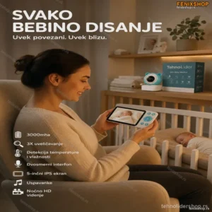 Baby Monitor sa Kamerom, TUYA Aplikacijom i HD Noćnim Vidom