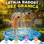 Bazen Fontana za Decu – Sprej Podloga 170cm, BPA-Free PVC