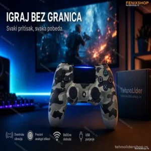 Bežični Džojstik za PS4 DoubleShock 4 – Sivi Maskirni