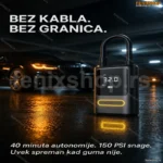 Bežični kompresor za auto gume sa dvostrukom baterijom 2x2000mAh – 150 PSI