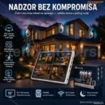 Bežični PTZ Video Nadzor – 4 Kamere 3MP i Monitor 10,1"