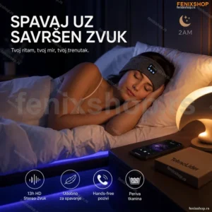 Bluetooth Slušalice za Spavanje – Mekana Traka za Glavu sa HD Zvukom