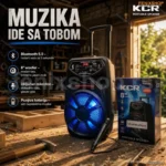 Bluetooth Zvučnik KCR-09L sa Mikrofonom – Bežični Zvuk za Radionicu i Baštu
