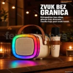 Bluetooth zvučnik sa bežičnim mikrofonom — jak zvuk u kompaktnom kućištu