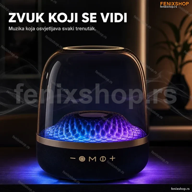 Bluetooth zvučnik sa LED osvetljenjem LP90 — prenosiv, snažan bas, do 10m dometa Bluetooth zvučnik sa LED osvetljenjem LP90 — prenosiv, snažan bas, do 10m dometa