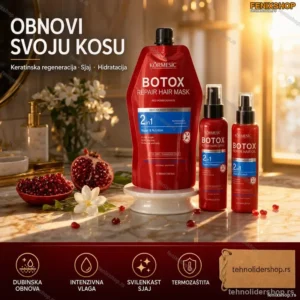 Botox Repair Set za Kosu 3u1 – Keratinska Regeneracija i Sjaj