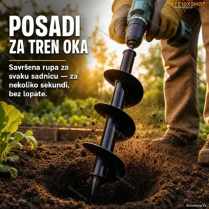 Burgija za zemlju za bušilicu — spiralna burgija za sadnju biljaka i lukovica