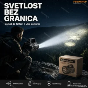 CANNON Punjiva LED Lampa Reflektor – Domet do 1000m, 1500W