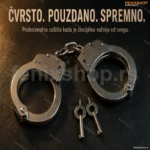 Čelične Lisice na Lanac sa 2 Ključa – Profesionalne Metalne Lisice za Sigurnosne Namene