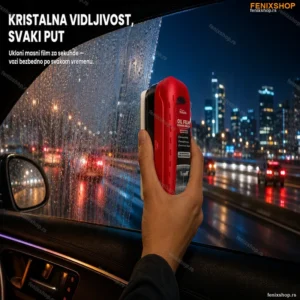 Četka i sredstvo za uklanjanje masnog filma sa auto stakala – 120 ml