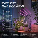 Četvorostruka LED Lampa za Biljke – 4 Kraka, 40W, USB Napajanje