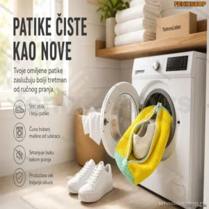 CLEANSHOE Vrećica za Pranje Patika u Veš Mašini – Zaštita Obuće