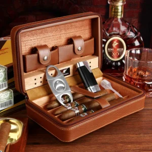 COHIBA putni kožni humidor za tompuse — braon