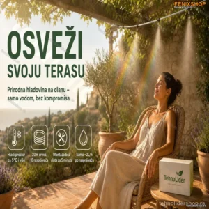 Crevo sa Raspršivačem Vodena Magla 20m – Hlađenje Terase i Bašte