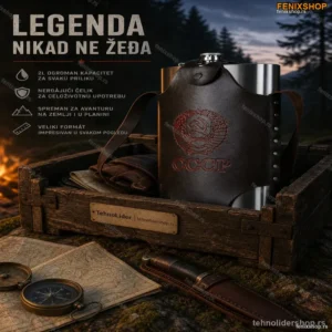 Čutura za Piće Inox 2L – Pljoska SSSR Stil, Nerđajući Čelik