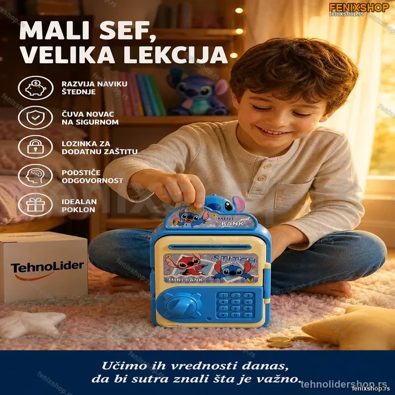 Dečija Sef Kasica Stitch – Sigurnosna Kasica za Štednju (Plava i Roza) Dečija Sef Kasica Stitch – Sigurnosna Kasica za Štednju (Plava i Roza)
