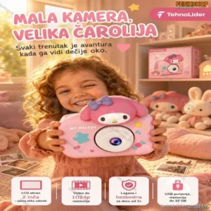Dečiji digitalni fotoaparat Melody – roze kamera puna čarolije