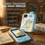Dečiji DINO telefon u plavoj boji – igra, učenje i kreativnost