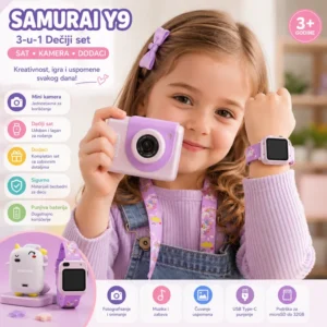 Dečiji pametni sat 3u1 sa mini kamerom i dodacima