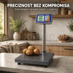 Digitalna Vaga do 150kg – Sklopiva Platforma 40×30cm za Domaćinstvo